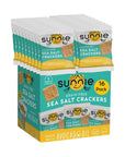 Sunnie Gluten Free Crackers  Healthy Single Serve Grain Free Sea Salt Crackers bags  Snacks for Kids  Adults  Made with Only 5 Ingredients  Low Calorie Vegan Snack  Individually Wrapped Snacks 144 oz  Pack of 16