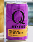 Q Mixers Tropical Ginger Beer Premium Cocktail Mixer Made with Real Ingredients 75oz Can  5 PACK