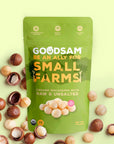 GoodSAM Organic Raw Macadamia Nuts 15lb Unsalted Gluten Free Non GMO Vegan Keto Regenerative Farming Direct Trade