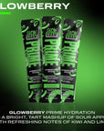 Prime Hydration Sticks Glowberry  Pack Of 10  Single Serve Sticks  Electrolyte Powder Drink Mix  No Added Sugar  Caffeine Free  BCAAs  B Vitamins  Antioxidants  Coconut Water