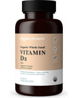 Amazon Elements Organic Whole Food Vitamin D3, 60 tablets