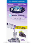 Pedialyte Electrolyte Powder Packets, Grape, Hydration Drink, 6 Single-Serving Powder Packets