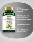 Piping Rock Green Coffee Bean Extract 400 mg | 90 Capsules | Dietary Supplement | Non-GMO, Gluten Free