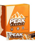 PEAK PROTEIN BARS  Chocolate Peanut Butter Crunch  Natural  GrassFed Whey  20G Protein  NonGMO  Gluten Free  Organic Milk Chocolate 12 Bars