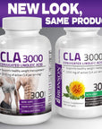 Bronson CLA 3000 Extra High Potency Supports Healthy Weight Management Lean Muscle Mass Non-Stimulating Conjugated Linoleic Acid 300 Softgels