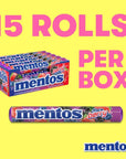 Mentos Candy Chewy Candy Mint Roll Berry Flavored Amazon Exclusive Party Office Concessions 14 Pieces Bulk Pack of 15 Rolls