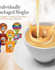 Coffee Creamer Singles Variety Pack Packaged by Bools International Delight Mini Coffee Creamer  Mini Moos 4 Flavor Assortment 100 Pack for Home Office Coffee Bar Gift