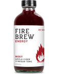 Fire Brew Energy  Beet Apple Cider Vinegar Wellness Tonic  16 Concentrated Shots of Healthiest Organic Ingredients to Energize and Boost Your Stamina with Antioxidants for Heart  Blood Health  8oz