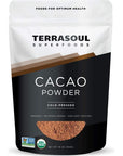 Terrasoul Superfoods Raw Organic Cacao Powder, 2 Lbs (2 Pack) - Raw | Keto | Vegan