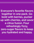 Sparkling Ice Purple Variety Pack, Flavored Water, Zero Sugar, with Vitamins and Antioxidants, 17 fl oz, 12 count (Black Raspberry, Cherry Limeade, Orange Mango, Kiwi Strawberry)