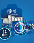 ORBIT Peppermint Sugarfree Chewing Gum Bulk, 20 Packs of 14-Pieces (280 Total Pieces)