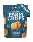 ParmCrisps - Original Cheese Parm Crisps, Made Simply with 100% REAL Parmesan Cheese |Healthy Keto Snacks, Low Carb, High Protein, Gluten Free, Oven Baked, Keto-Friendly| 1.75 Oz (Pack of 12)