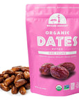 Mavuno Harvest Pitted Dates Dried Fruit Snacks | Organic Dried Dates | Healthy Snacks for Kids and Adults| Deglet Noor Dates | No Sugar Added, Vegan, Non GMO | Resealable Bulk Bag | 1 Pound