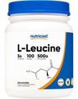 Nutricost Pure L-Leucine Powder 500 Grams