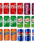 BARE IDEAS Mini Soda Drinks Variety Pack 75 oz Pack of 18  6 Flavors Drinks in Bulk  Assortment of Coke Pepsi Sprite Fanta Canada Dry Ginger Ale Cherry Coke  Kit of Soda Soft Drinks