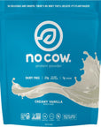 No Cow Vegan Protein Powder, Vanilla, 21g Plant Based Protein, Recyclable Bag, Dairy Free, Soy Free, No Sugar Added, Keto Friendly, Gluten Free, Naturally Sweetened, Non GMO, Kosher, 1.74 Pound