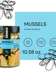 Renna Succulent Mussels in Sunflower Oil Product of Italy 1058 oz Experience the Taste of the Mediterranean Seafood