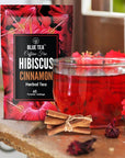 BLUE TEA  Hibiscus Cinnamon Herbal Tea  60 Tea Bags  PRIME SAVINGS DAY  TANGY  SPICY  Caffeine  Free  Farm Packed  Flower Based  Vegan  Gluten Free  NonGMO  EcoConscious Ziplock Pouch