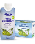 Boho Chax 100 Natural Coconut Water No Sugar Added Filled with Essential Vitamins and Electrolytes for Superior Hydration Not From Concentrate Pure Coconut Flavor 1116 Fl Oz 12Pack