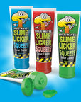 Toxic Waste Slime Licker Squeeze Sour Candy  12 Count Display  with Blue Razz Cherry and Green Apple Flavors  247 oz Tubes