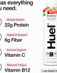 Huel ReadytoDrink  Strawberry Shortcake Meal Replacement Drink  High Protein Drink  Nutritionally Complete Low Sugar High Fiber Plant Based Vegan Healthy  22g Protein Per Bottle 169 Fl Oz 12 Pack