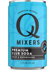 Q Mixers Club Soda Premium Cocktail Mixer 75 oz 12 Cans