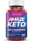 Justified Laboratories (2 Pack) Amaze ACV Keto Gummies 1000MG with Pomegranate Juice Beet Root B12 120 Gummys