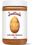 Justin's Classic Almond Butter, Only Two Ingredients, No Stir, Gluten-free, Non-GMO, Keto-friendly, Responsibly Sourced, 16 Ounce Jar, Pack of 1