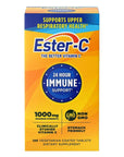 Ester-C Vitamin C 1000 mg Coated Tablets, 120 Count, Immune System Booster, Stomach-Friendly Supplement, Gluten-Free