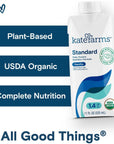 Kate Farms Adult Standard 14 Formula Sole Source Nutrition MealReplacement Shake or Supplemental Drink Complete Vegan Protein Shake Vanilla 14 calmL Case of 12