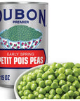 BUSHS BEST 15 oz Canned Dubon Petit Pois Green Peas Source of Plant Based Protein and Fiber Vegetarian Low Fat  Gluten Free Pack of 12