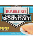 Bumble Bee Skinless  Boneless Smoked Trout Fillets 38 oz Can  17g Protein per Serving  Gluten Free  Great Snack or Use in Seafood Recipes