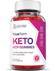 Justified Laboratories (5 Pack) True Form Keto ACV Gummies 1000MG Vegan Non GMO with Pomegranate Juice Beet Root B12 300 Gummys