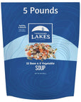 Thousand Lakes 32 Bean and 8 Vegetable Dry Soup Mix - Bulk - 5 pounds | Low Sodium | No Fat | High Fiber | 100+ Servings | Vegan