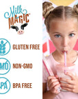 Milk Magic Chocolate Milk Flavoring Straws  GlutenFree BPA free NonGMO Low in Sugar Allnatural Flavor Straws  Encourage Milk Drinking with FlavorFilled Straws  Includes 72 Milk Straws