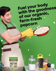 Ava Farms Organic Yellow Popcorn Kernels  24 Oz Bag GlutenFree Non GMO  Natural Healthy Kosher Popping Corn  UnPopped