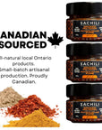 SACHILI Spices and Seasonings Sets - Seasoning Gift Set (Original Chili, Smoked Red Pepper, Chia Goji Moringa), Unique Spice Set for Salads, Soups, Pasta, Fruits, and Veggies - Made in Canada (3 Pack) (Smoked Red Pepper)