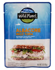 Wild Planet Wild Albacore Tuna Sea Salt Sustainably WildCaught Kosher Gluten Free Keto and Paleo 3rd Party Mercury Tested 3 Ounce Pouch Pack of 1