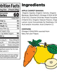 Little Brainiac Organic Fruit & Veggie Snack Pouches, Apple, Carrot, Banana Puree with Brain-Supporting Nutrients, Toddler Snacks, Clean Label, BPA-Free, Non-GMO (3.5 oz, Pack of 12)