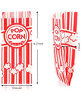 Zahaat 100 Pcs 1 OZ Popcorn Bags Red and white Bulk Popcorn Bags for individual servings Small Popcorn Bag for Movie Theater Carnival Party Decorations