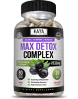 Kaya Naturals - Max Detox - 100% Natural, Healthy, Safe & New, Pure Herbal Ingredients, Vitamin Supplement for Body Cleanse for Body Cleanse to Remove Harmful Toxins and Boost Metabolism (60 Capsules)