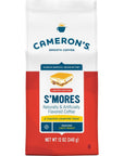 Camerons Coffee Roasted Ground Coffee Bag Smores Flavored 12 Ounce Pack of 6