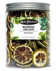 Dehydrated Dried Lime Slices  Lime Wheels  50  Servings Approx  100 Natural No Added Sugars  Cocktails Wreath Making Tea Cakes Decoration  Dried Limes For Cocktails  PET Jar  49 oz