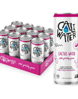 Caliwater Organic Wild Prickly Pear Nopal Cactus Water with Rare Antioxidants  Electrolytes for Hydration and Recovery PlantBased NonGMO NonCarbonated 12 fl oz Cans Pack of 12