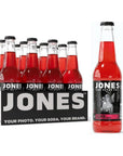 Jones Soda Co Strawberry Lime Soda Flavor  100 Cane Sugar Soda  Craft Soda Pop  Soda Soft Drinks  12 Oz Glass Bottle Soda  12 Pack Soda