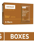 RXBAR Protein Bars, 12g Protein, Gluten Free Snacks, Peanut Butter (6 Boxes, 30 Bars)