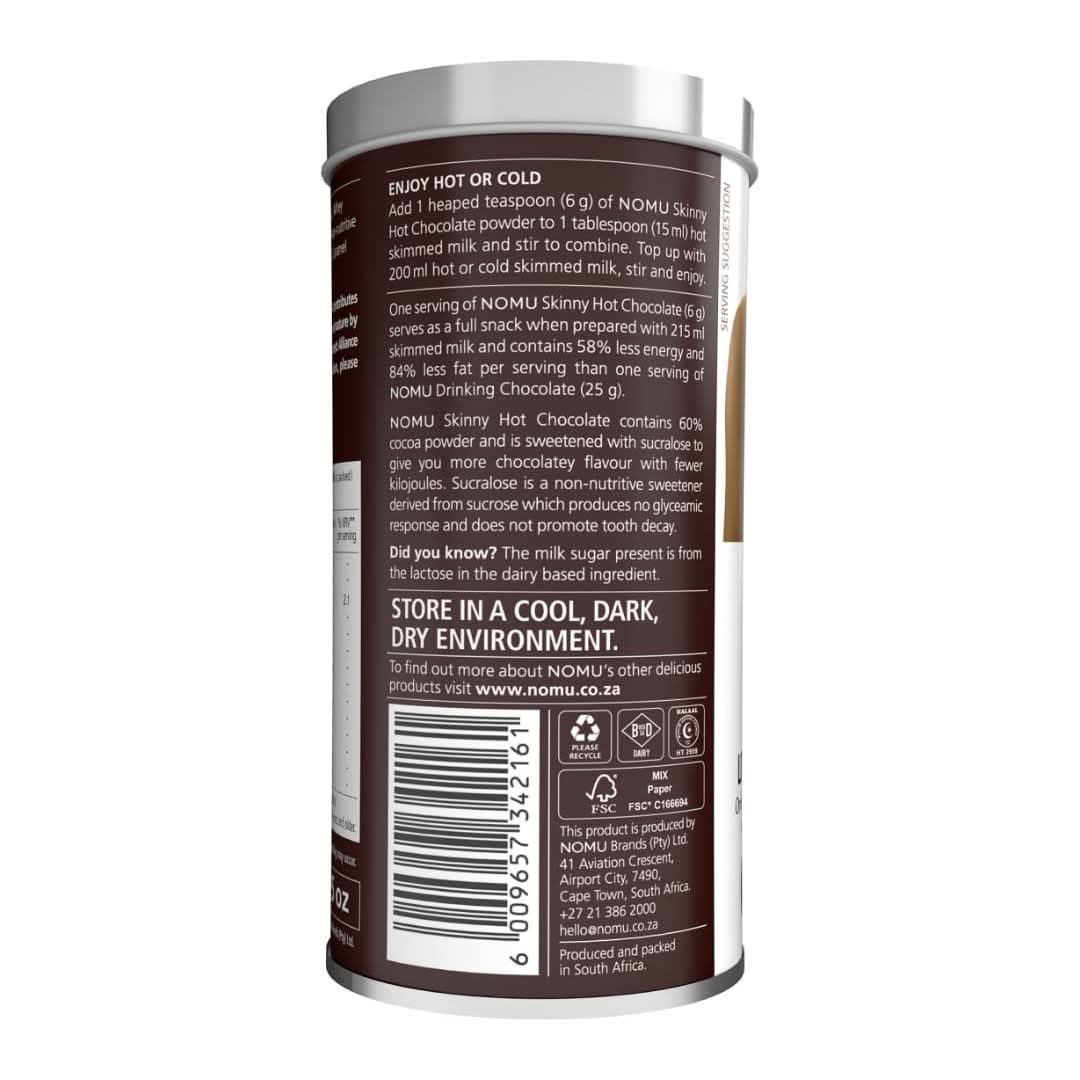 NOMU Skinny 60 Cocoa Hot Chocolate 33 servings  20 Calories only Keto Diet Drink Low GI High Protein