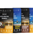 Inrive GlutenFree Granola Variety Pack GrainFree Paleo Keto  HighProtein Options SoyFree Kosher No Refined Sugar Vegan NonGMO 8 oz 4 Pack