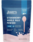 Judees Strawberry Whole Milk Powder 11 oz  rBST HormoneFree GlutenFree and NutFree  Pantry Staple Baking Ready Great for Travel and Reconstituting