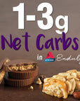 Atkins Peanut Caramel Cluster Bar, Dessert Favorite, High in Fiber, 3g Net Carb, 1g Sugar